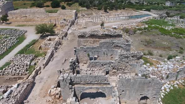 Historical Ruins at the Archaeological Excavation Site of Ancient Civilization City Before Christ