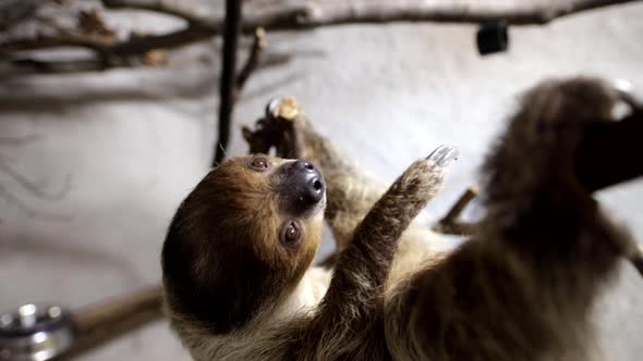 Cute sloth slipping off a branch funny fail