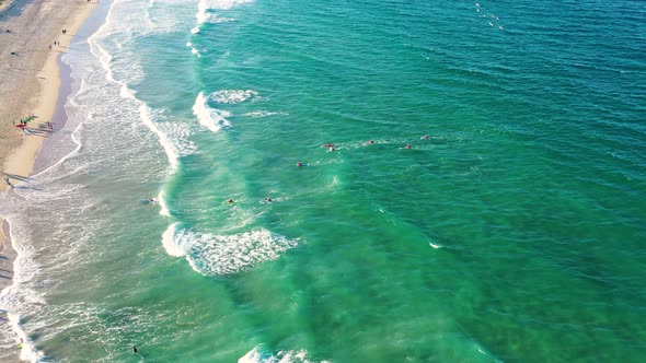 Aerial view of Bokarina Beach, Queensland, Australia.