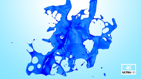 Abstract Blue Paint Splash V1