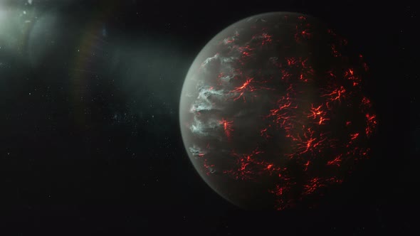  Volcanic Planet With A Surface Mostly Covered By Molten Lava