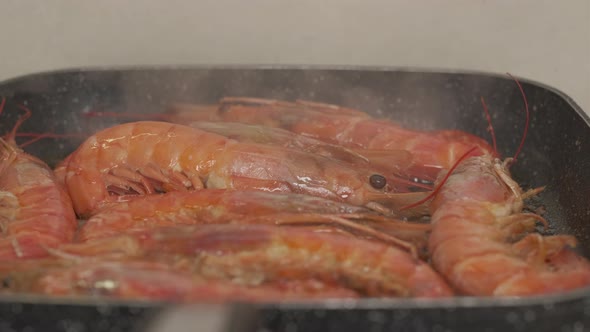 Cooking Red Shrimps