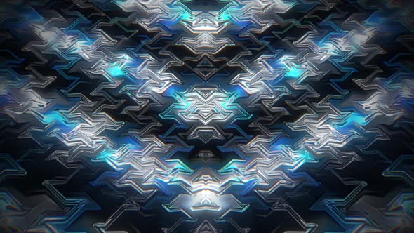 Glass Wavy Pattern Like Kaleidoscope with Waves Multicolor Gradient