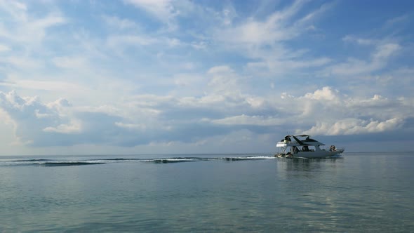 Sea Boat and Clouds alt