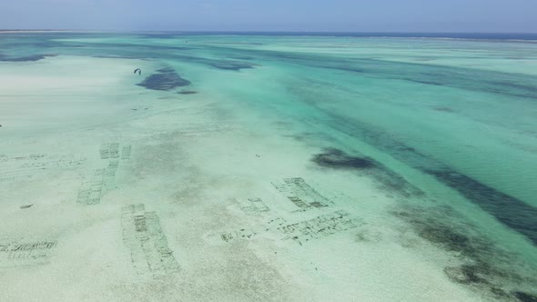 Indian Ocean Near the Coast of Zanzibar Island Tanzania Slow Motion