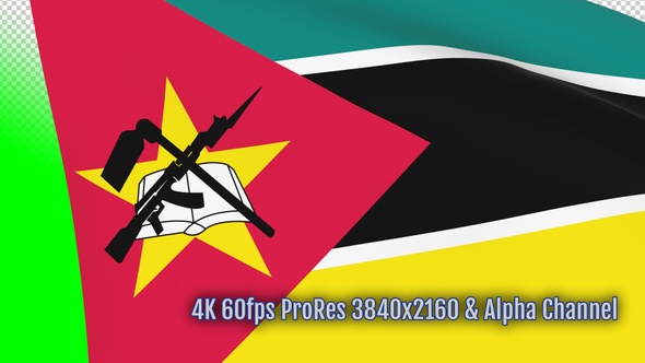 Mozambican waving flag transition