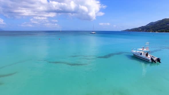 Aerial View, Beautiful Fly Over The Indian Ocean 2, Seychelles