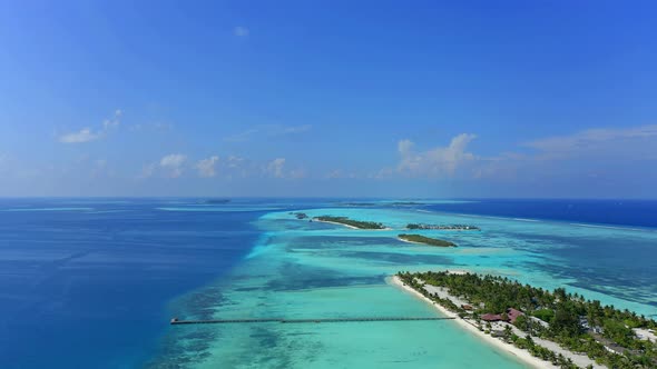 Aerial Shot of the Maldives island Bodufinolhu