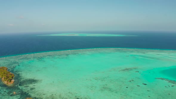 Tropical Islands and Coral Reef Atoll