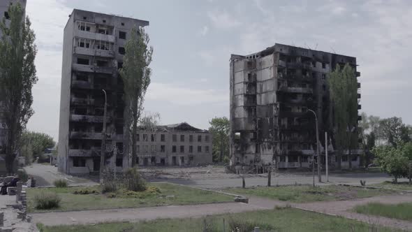 War in Ukraine  Destroyed Building in Borodyanka Bucha District