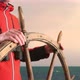 Captain Holding Hands on Ship Rudder and Looking in Binoculars For The Way Forward. - VideoHive Item for Sale