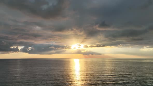 Cloudy Sunset at Sea Turkey Alanya 4 K