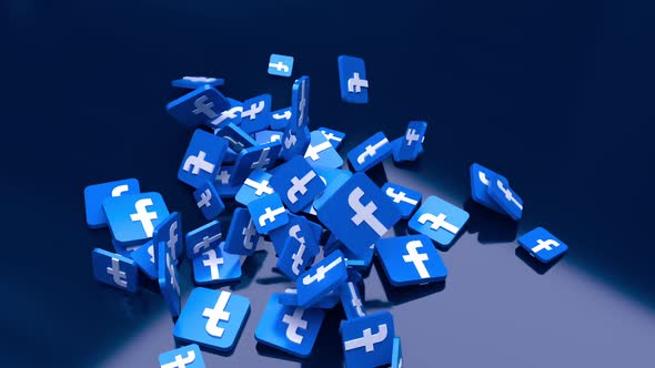 Facebook Falling Icons