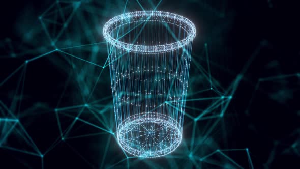 Plastic Cup Hologram Close Up Hd