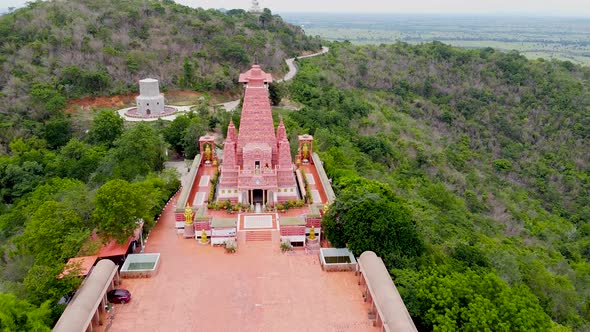 High Angle Pagoda In Wat Pa Siri Wattanavisut