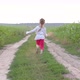 Girl Runs Down the Path - VideoHive Item for Sale