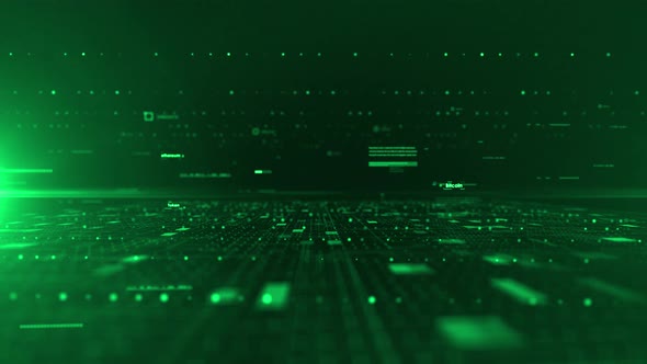 Digital Space Cyber Background Green