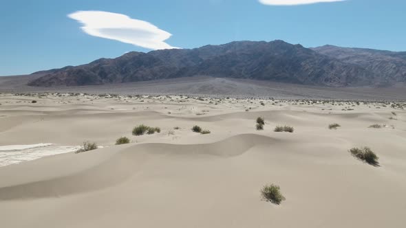 Aerial view of Mesquite Flat Sand Dunes at Death Valley, Mojave, California, USA