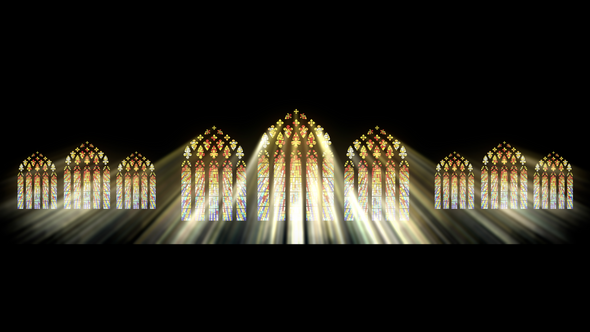 Stained Glass Windows Shinning Widescreen