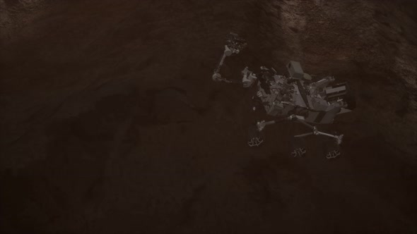 Curiosity Mars Rover Exploring the Surface of Red Planet alt