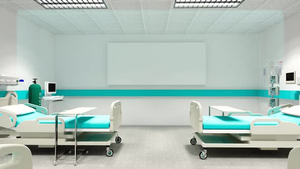 3d rendering room modern clinic.Hospital,health care concept.