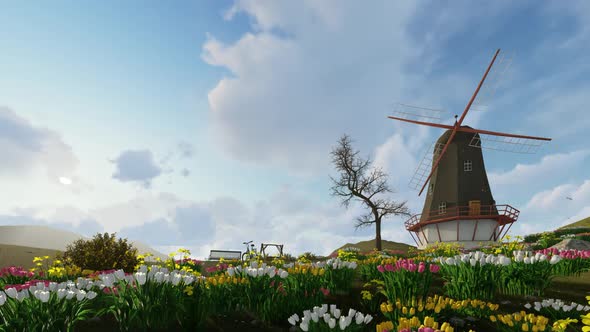Windmill House Background Loopable alt