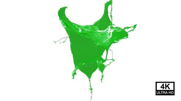 Collision Of Streaming Green Paint Splash V5 alt