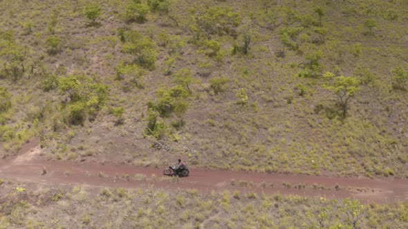 Motorbike on Dirt Road