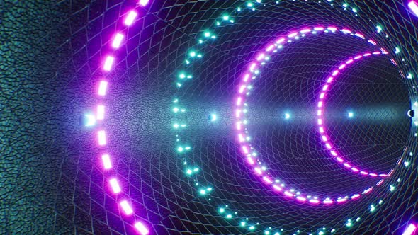 Metal Wire Net Vj Tunnel Loop 4K