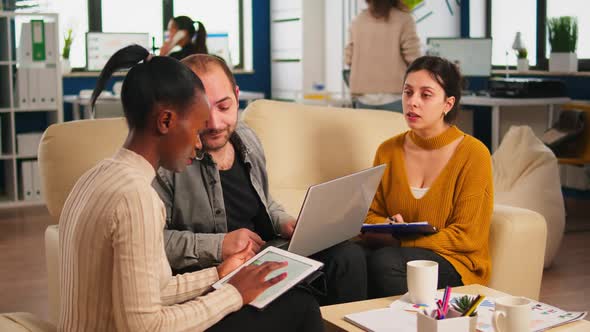 Diverse Business People Working in Teamwork Discussing Project Strategy