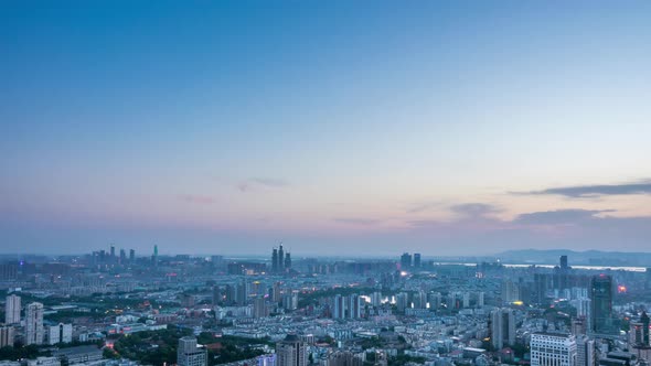 A Time lapse of nanjing city at night，china