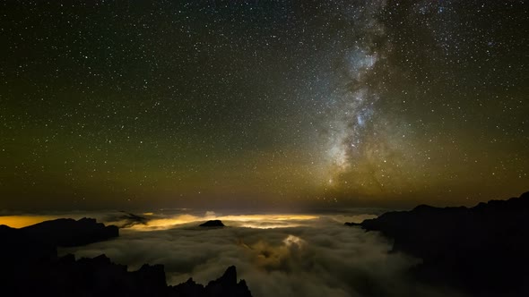 Milkyway Above La Palma Timelapse in 4K