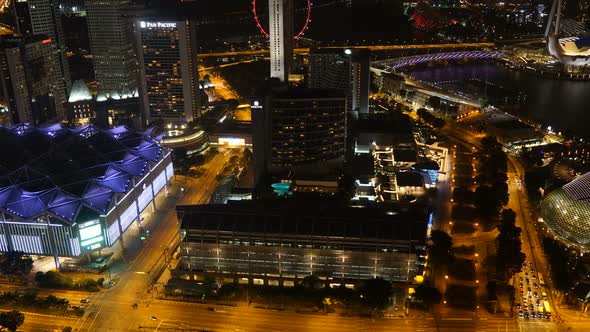 Time lapse of Building in Singapore city