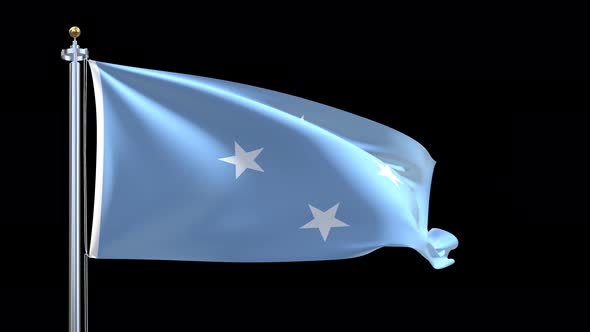 Micronesia Federated States Waving Flag