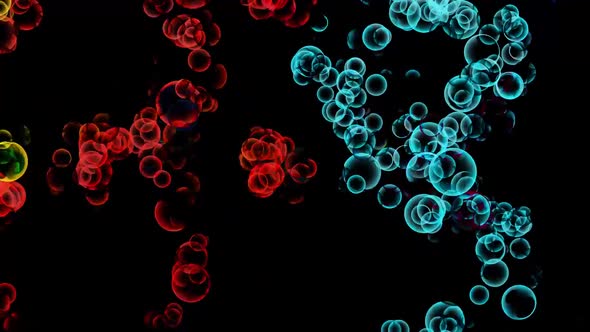 Abstract Bubbles Vibrant Background Digital Rendering