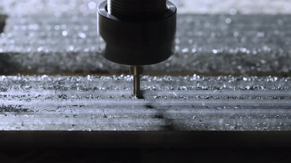 Metalworking Milling Machine Close Up