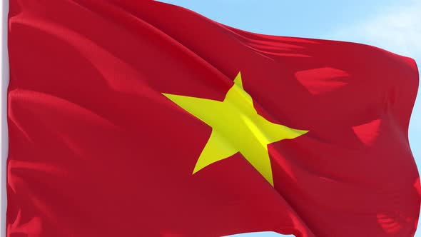 Vietnam Flag Looping Background alt