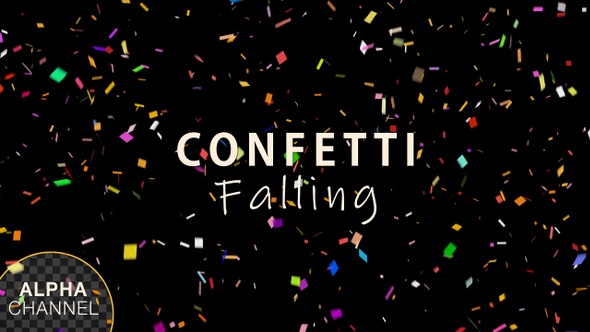 Multi Colored Confetti Falling