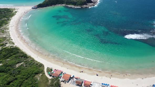 Peaceful landscape of coast city of Lakes Region of Rio de Janeiro Brazil.