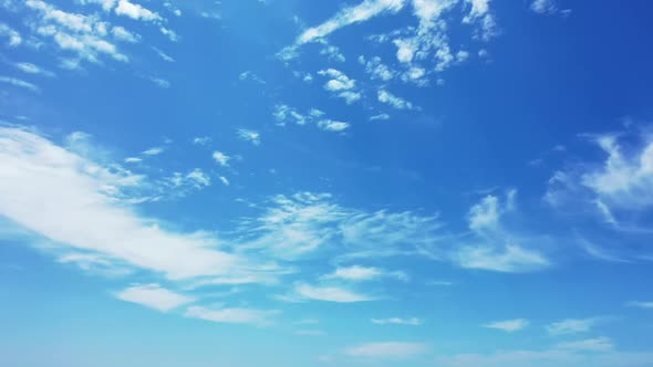 Aerial top view abstract of idyllic sea view beach trip by blue green lagoon and white sand backgrou