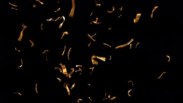 Gold Falling Confetti Explosion with Alpha Channel alt