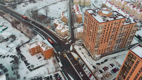 Aerial view of the intersection