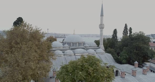 Istanbul Besiktas Seaside Sinan Pasa Mosque Aerial View