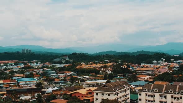 Aerial view for Kota Kinabalu.