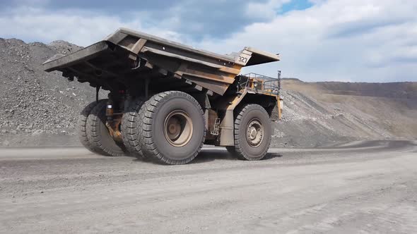 Large Quarry Dump Truck. Transport Industry.