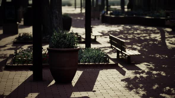 Empty Closed Park During the Covid19 Pandemic in 2020