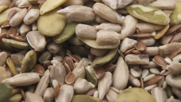 Dehulled Raw Sunflower Seeds Macro Shot