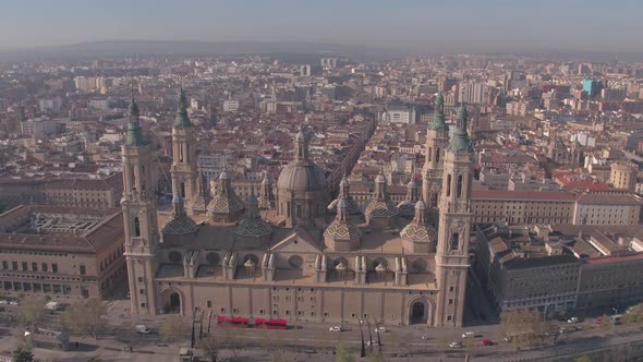 Aerial of the Basilica and its surroundings