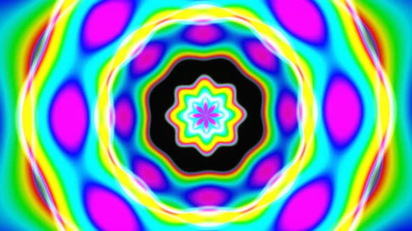Rainbow Abstraction Kaleidoscope VJ Loop
