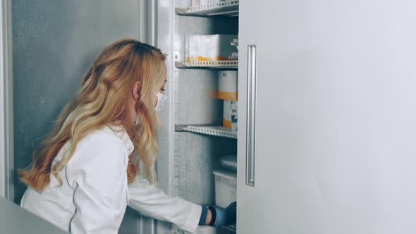 The Doctor Removes From the Refrigerator the Drug Which is Stored at Low Temperatures